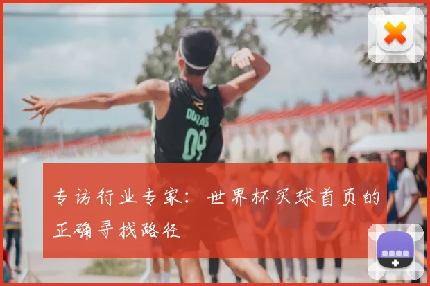 专访行业专家:世界杯买球首页的正确寻找路径